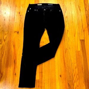 Adriano Goldschmied Stilt, cigarette leg jean. Black fine corduroys. Women’s 27R